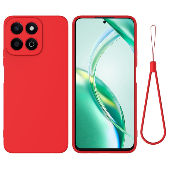 For Honor 200 Smart Solid Color Liquid Silicone Dropproof Full Coverage Phone Case(Red)