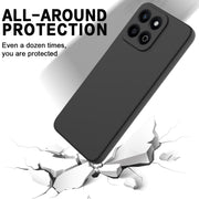 For Honor X7c / Play 200 Plus Solid Color Liquid Silicone Dropproof Full Coverage Phone Case(Black)
