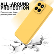 For Honor X7c / Play 200 Plus Solid Color Liquid Silicone Dropproof Full Coverage Phone Case(Yellow)
