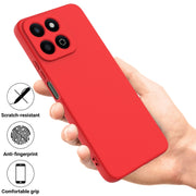 For Honor X7c / Play 200 Plus Solid Color Liquid Silicone Dropproof Full Coverage Phone Case(Red)
