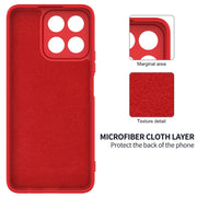 For Honor X7c / Play 200 Plus Solid Color Liquid Silicone Dropproof Full Coverage Phone Case(Red)