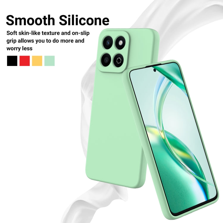 For Honor X7c / Play 200 Plus Solid Color Liquid Silicone Dropproof Full Coverage Phone Case(Green)