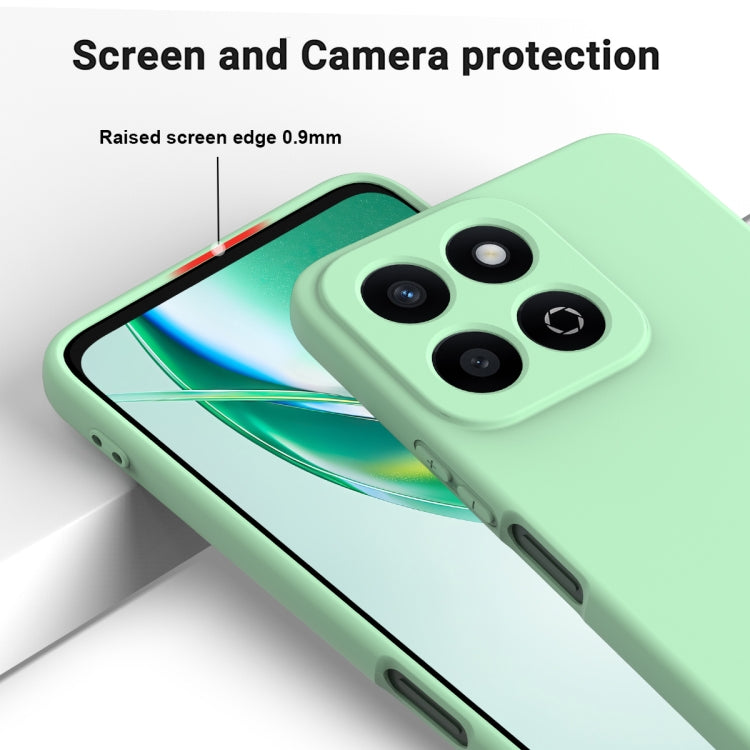 For Honor X7c / Play 200 Plus Solid Color Liquid Silicone Dropproof Full Coverage Phone Case(Green)
