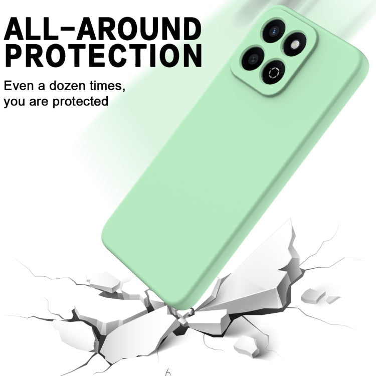 For Honor X7c / Play 200 Plus Solid Color Liquid Silicone Dropproof Full Coverage Phone Case(Green)