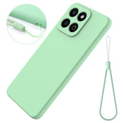 For Honor X7c / Play 200 Plus Solid Color Liquid Silicone Dropproof Full Coverage Phone Case(Green)