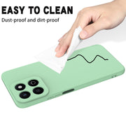 For Honor X7c / Play 200 Plus Solid Color Liquid Silicone Dropproof Full Coverage Phone Case(Green)