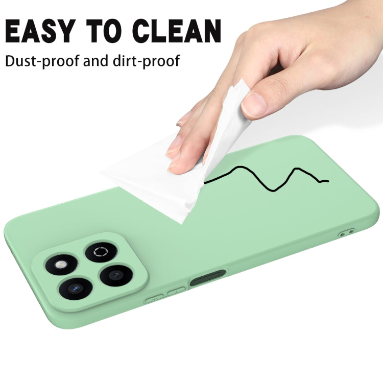 For Honor X7c / Play 200 Plus Solid Color Liquid Silicone Dropproof Full Coverage Phone Case(Green)