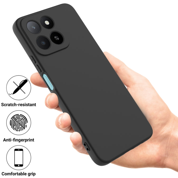 For Honor X5b / X5b Plus Solid Color Liquid Silicone Dropproof Full Coverage Phone Case(Black)