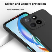 For Honor X5b / X5b Plus Solid Color Liquid Silicone Dropproof Full Coverage Phone Case(Black)