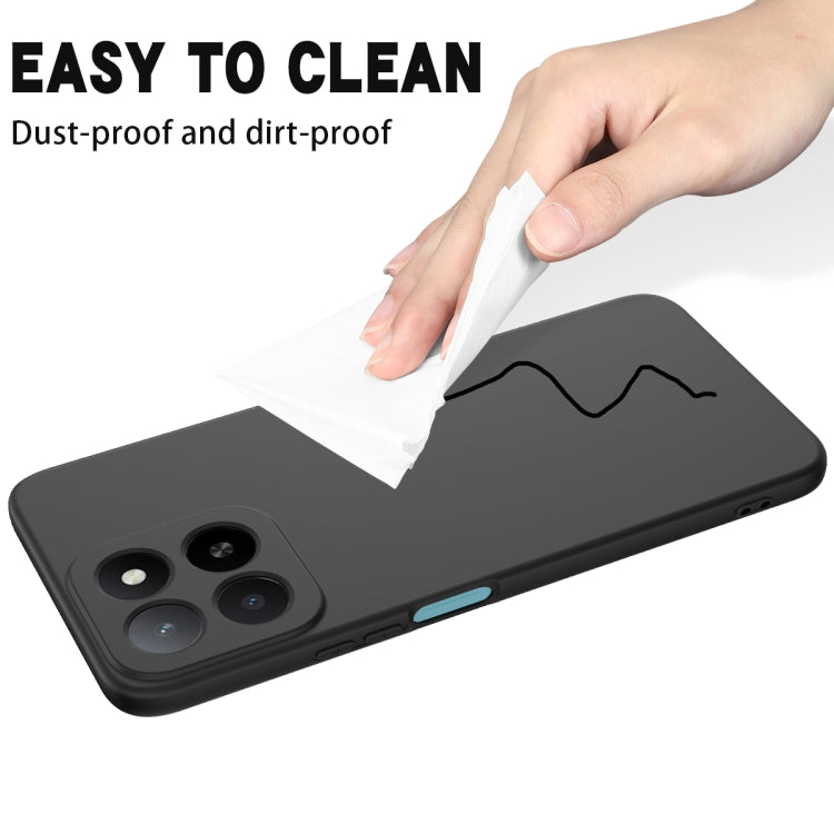 For Honor X5b / X5b Plus Solid Color Liquid Silicone Dropproof Full Coverage Phone Case(Black)