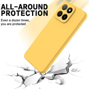 For Honor X5b / X5b Plus Solid Color Liquid Silicone Dropproof Full Coverage Phone Case(Yellow)