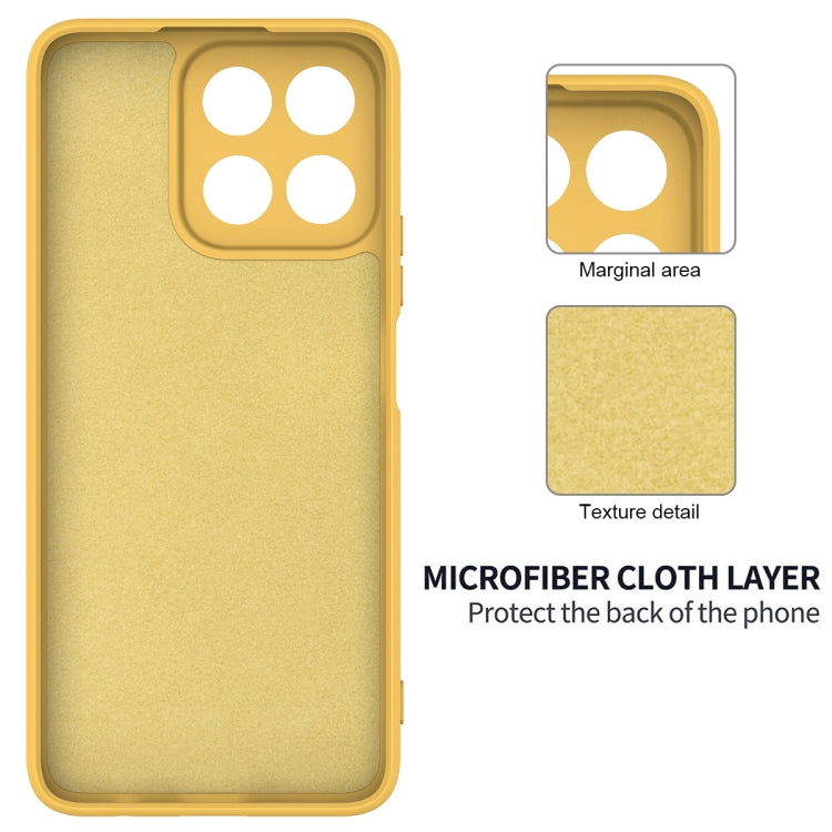 For Honor X5b / X5b Plus Solid Color Liquid Silicone Dropproof Full Coverage Phone Case(Yellow)
