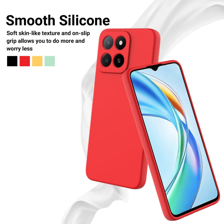 For Honor X5b / X5b Plus Solid Color Liquid Silicone Dropproof Full Coverage Phone Case(Red)