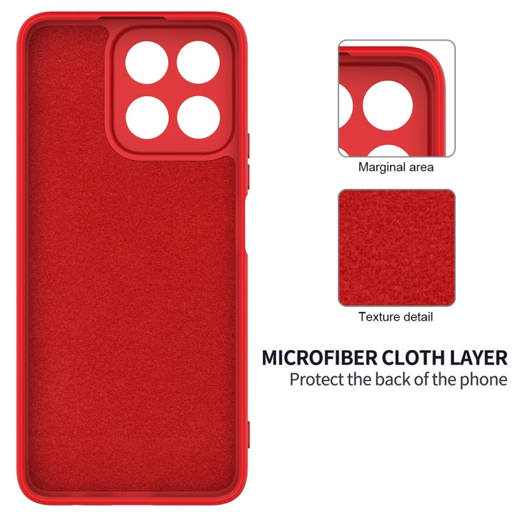 For Honor X5b / X5b Plus Solid Color Liquid Silicone Dropproof Full Coverage Phone Case(Red)