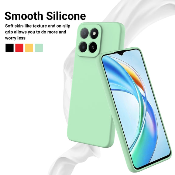 For Honor X5b / X5b Plus Solid Color Liquid Silicone Dropproof Full Coverage Phone Case(Green)