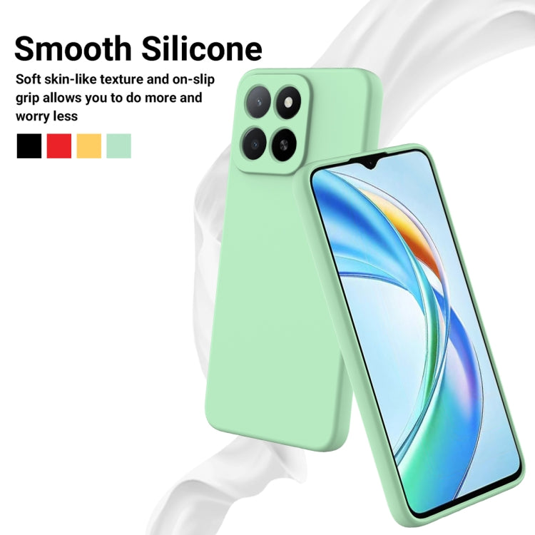 For Honor X5b / X5b Plus Solid Color Liquid Silicone Dropproof Full Coverage Phone Case(Green)