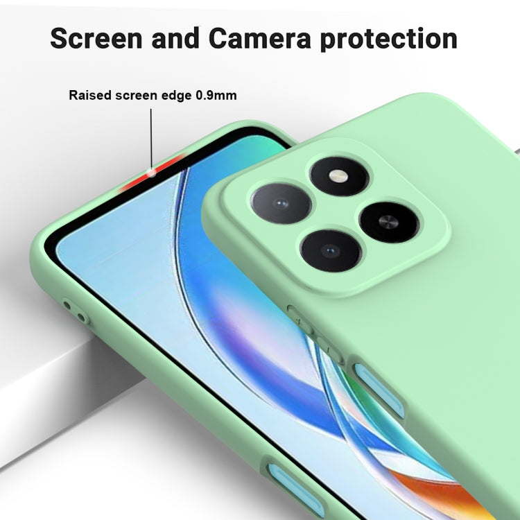 For Honor X5b / X5b Plus Solid Color Liquid Silicone Dropproof Full Coverage Phone Case(Green)