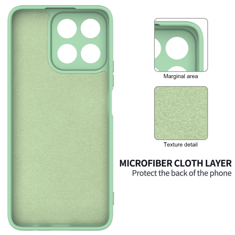 For Honor X5b / X5b Plus Solid Color Liquid Silicone Dropproof Full Coverage Phone Case(Green)