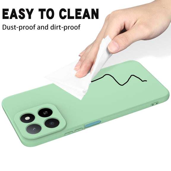 For Honor X5b / X5b Plus Solid Color Liquid Silicone Dropproof Full Coverage Phone Case(Green)