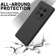 For Honor X9c / X60 Pro 5G Solid Color Liquid Silicone Dropproof Full Coverage Phone Case(Black)
