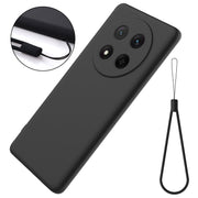 For Honor X9c / X60 Pro 5G Solid Color Liquid Silicone Dropproof Full Coverage Phone Case(Black)