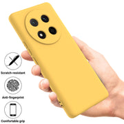For Honor X9c / X60 Pro 5G Solid Color Liquid Silicone Dropproof Full Coverage Phone Case(Yellow)