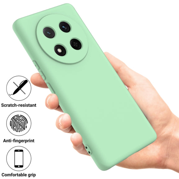 For Honor X9c / X60 Pro 5G Solid Color Liquid Silicone Dropproof Full Coverage Phone Case(Green)