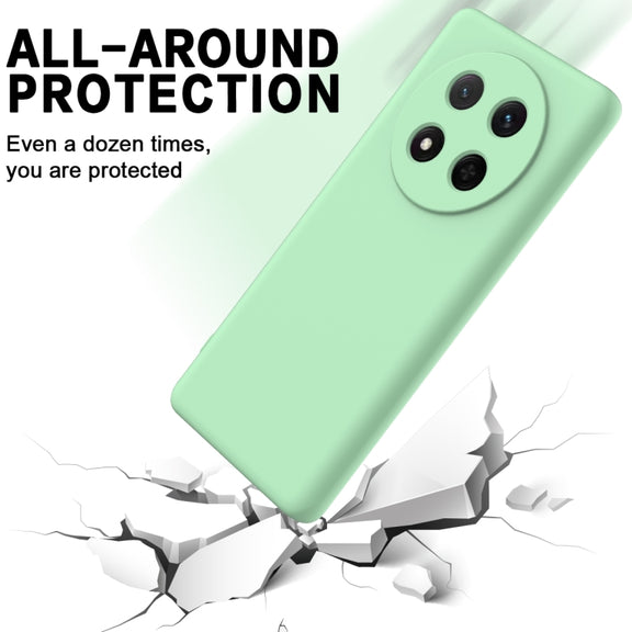 For Honor X9c / X60 Pro 5G Solid Color Liquid Silicone Dropproof Full Coverage Phone Case(Green)