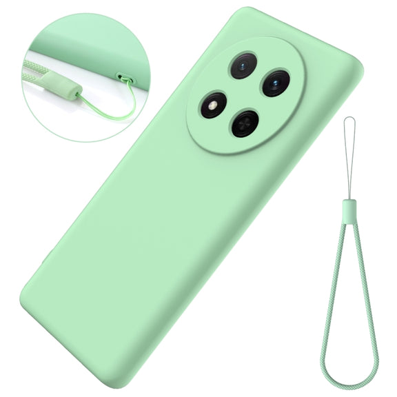 For Honor X9c / X60 Pro 5G Solid Color Liquid Silicone Dropproof Full Coverage Phone Case(Green)