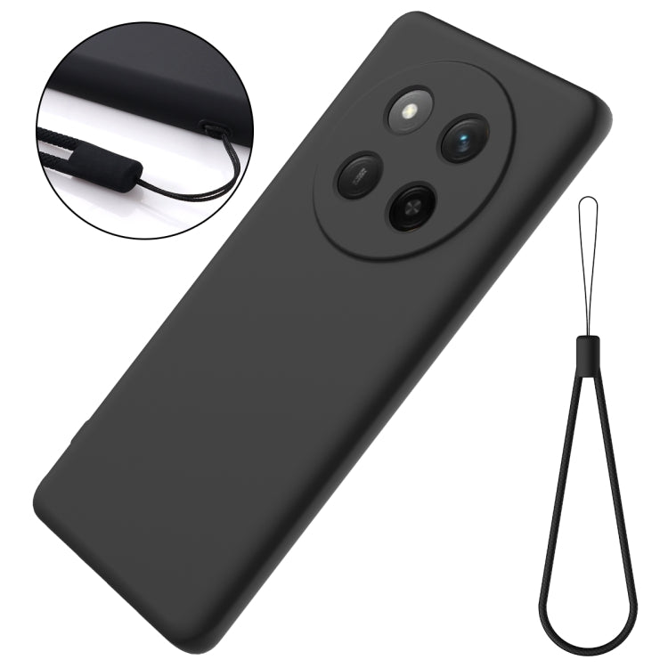 For Honor X60 Pro Solid Color Liquid Silicone Dropproof Full Coverage Phone Case(Black)