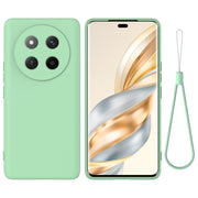 For Honor X60 Pro Solid Color Liquid Silicone Dropproof Full Coverage Phone Case(Green)