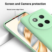 For Honor X60 Pro Solid Color Liquid Silicone Dropproof Full Coverage Phone Case(Green)