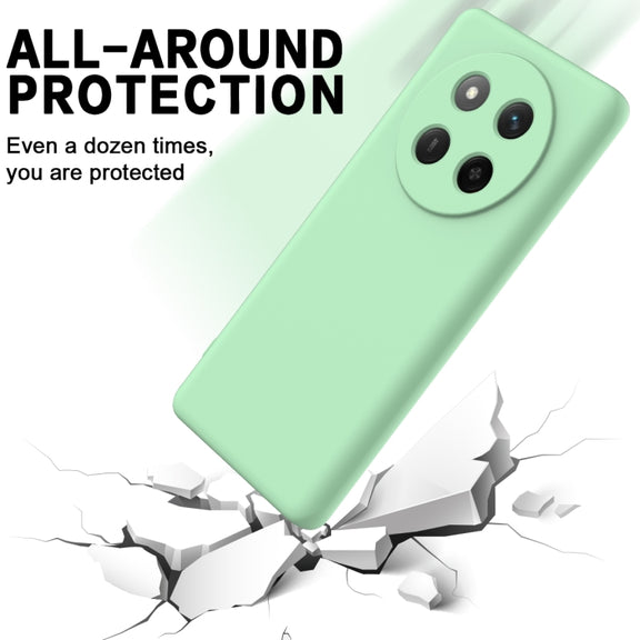 For Honor X60 Pro Solid Color Liquid Silicone Dropproof Full Coverage Phone Case(Green)