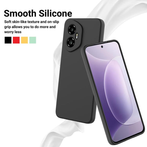 For Honor 300 Solid Color Liquid Silicone Dropproof Full Coverage Phone Case(Black)
