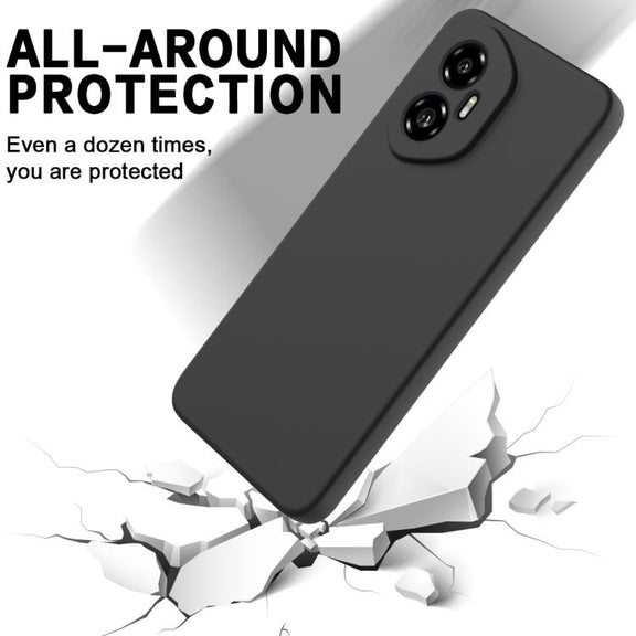For Honor 300 Solid Color Liquid Silicone Dropproof Full Coverage Phone Case(Black)