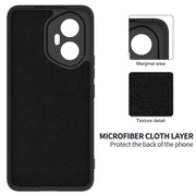 For Honor 300 Solid Color Liquid Silicone Dropproof Full Coverage Phone Case(Black)
