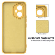 For Honor 300 Solid Color Liquid Silicone Dropproof Full Coverage Phone Case(Yellow)