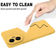 For Honor 300 Solid Color Liquid Silicone Dropproof Full Coverage Phone Case(Yellow)