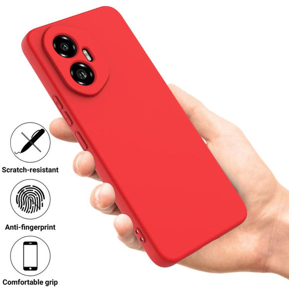 For Honor 300 Solid Color Liquid Silicone Dropproof Full Coverage Phone Case(Red)