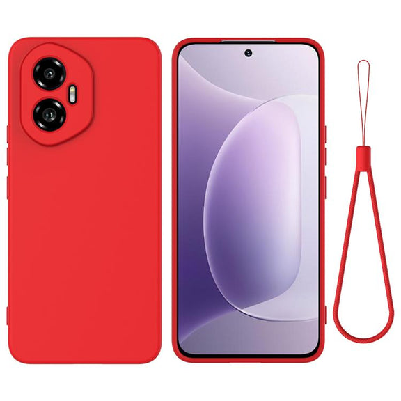 For Honor 300 Solid Color Liquid Silicone Dropproof Full Coverage Phone Case(Red)