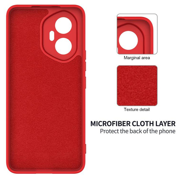 For Honor 300 Solid Color Liquid Silicone Dropproof Full Coverage Phone Case(Red)