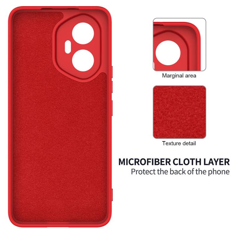 For Honor 300 Solid Color Liquid Silicone Dropproof Full Coverage Phone Case(Red)