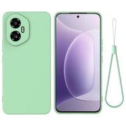 For Honor 300 Solid Color Liquid Silicone Dropproof Full Coverage Phone Case(Green)