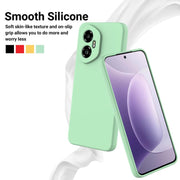 For Honor 300 Solid Color Liquid Silicone Dropproof Full Coverage Phone Case(Green)