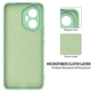 For Honor 300 Solid Color Liquid Silicone Dropproof Full Coverage Phone Case(Green)