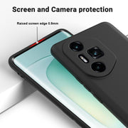 For Honor 300 Ultra / 300 Pro Solid Color Liquid Silicone Dropproof Full Coverage Phone Case(Black)