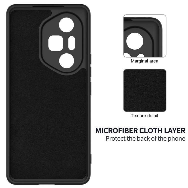 For Honor 300 Ultra / 300 Pro Solid Color Liquid Silicone Dropproof Full Coverage Phone Case(Black)