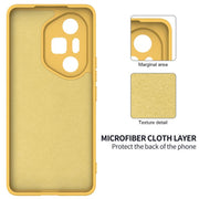 For Honor 300 Ultra / 300 Pro Solid Color Liquid Silicone Dropproof Full Coverage Phone Case(Yellow)