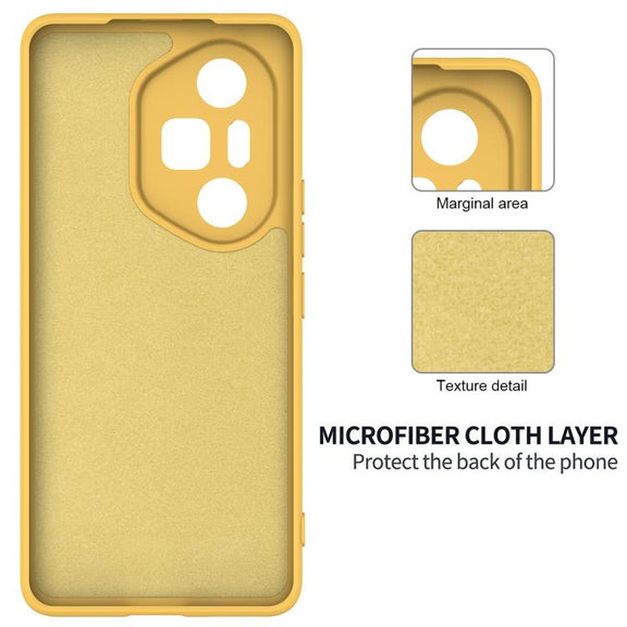 For Honor 300 Ultra / 300 Pro Solid Color Liquid Silicone Dropproof Full Coverage Phone Case(Yellow)