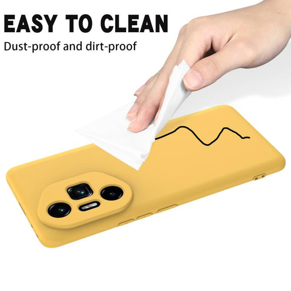 For Honor 300 Ultra / 300 Pro Solid Color Liquid Silicone Dropproof Full Coverage Phone Case(Yellow)